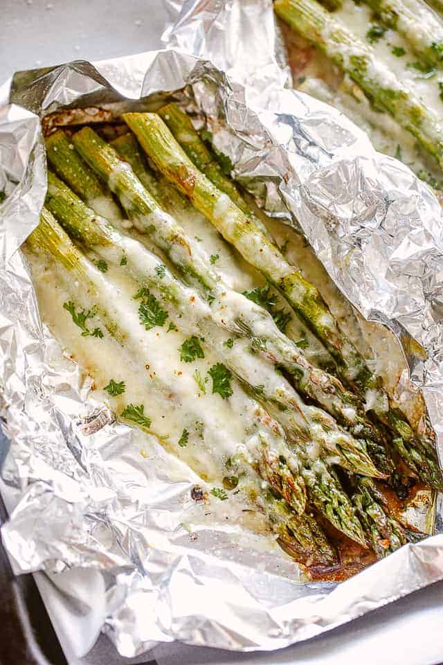 Cheesy Grilled Asparagus